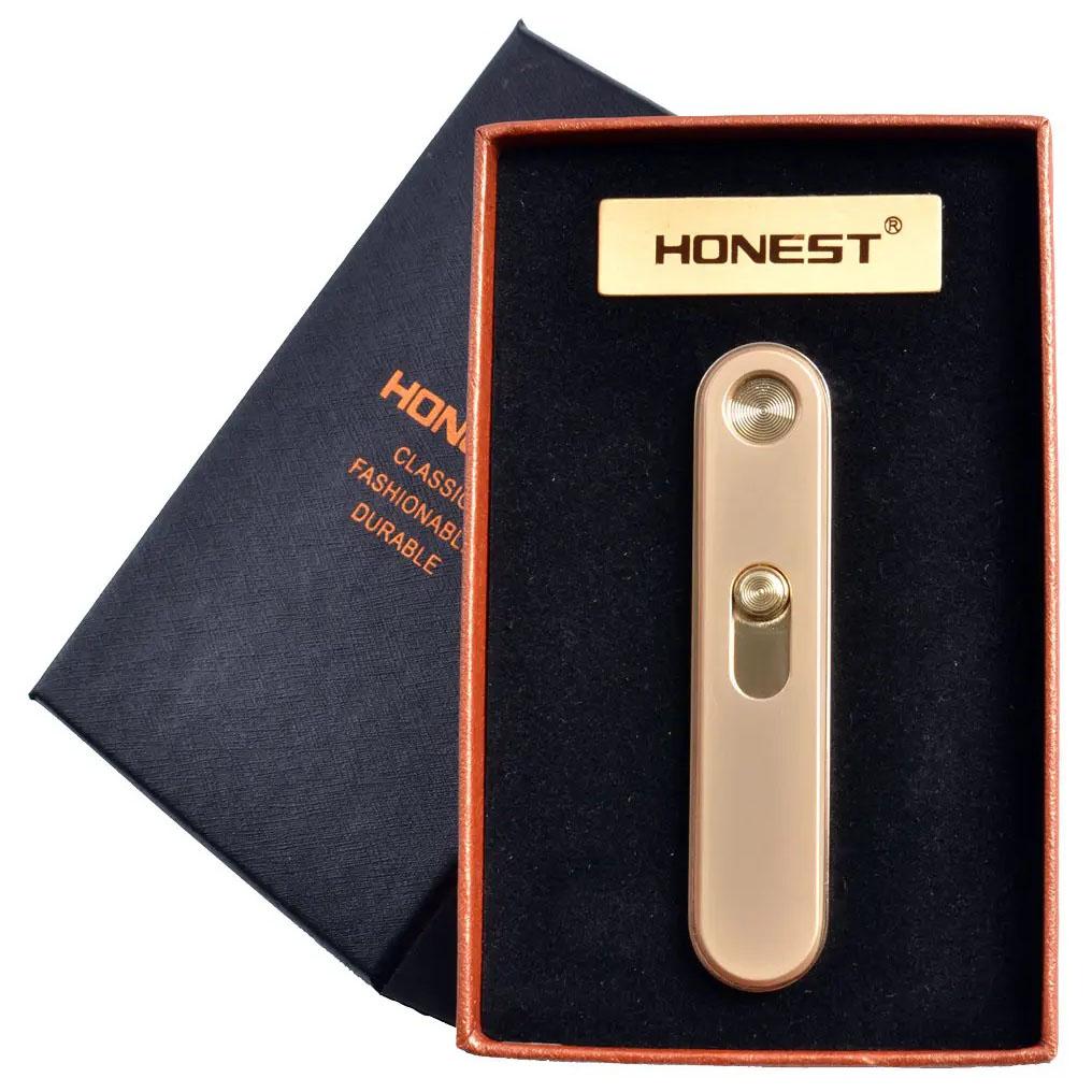 USB запальничка в подарунковій упаковці "Honest" 77127. Колір: золотий